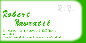 robert nawratil business card